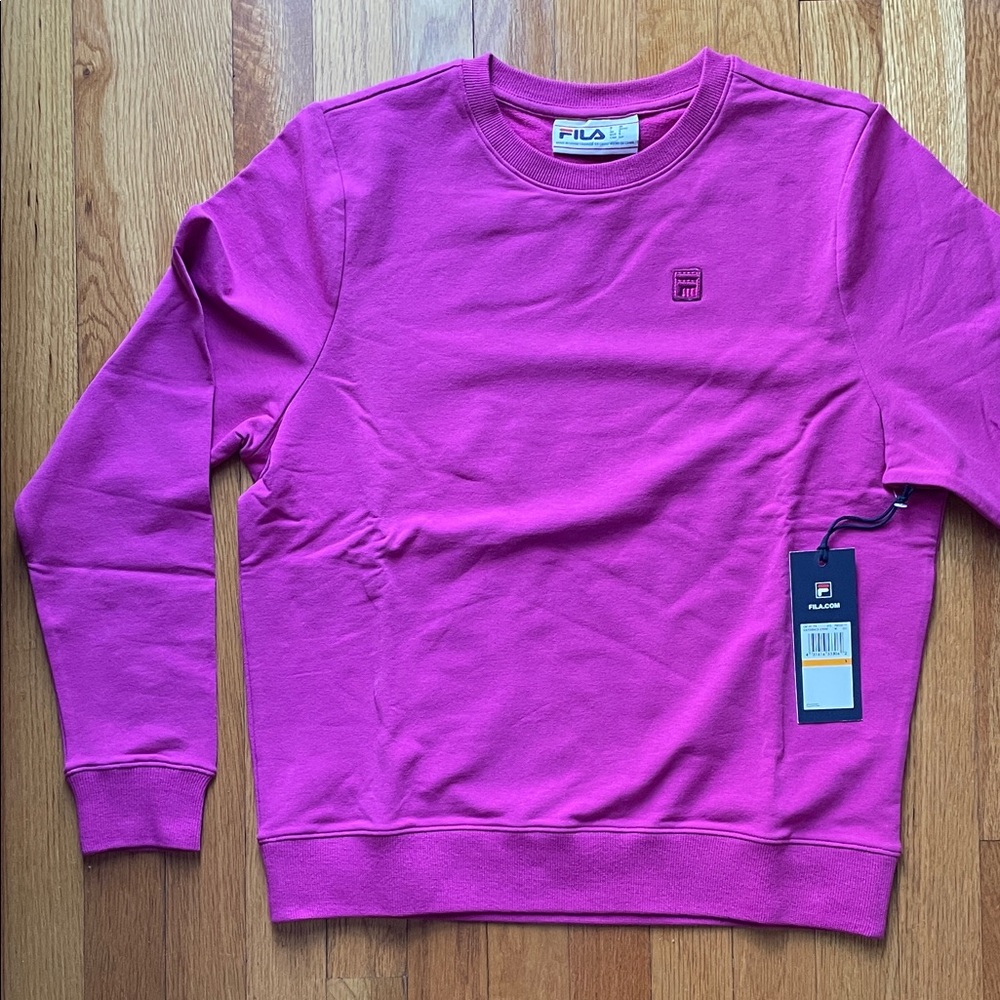 Fila Women's Magenta Kaydence Crewneck Sweater